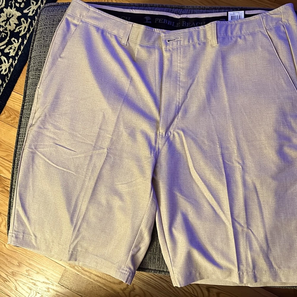 Men's Shorts, 40W, Pebble Beach Dry-Luxe Performance, Elastic Waistband